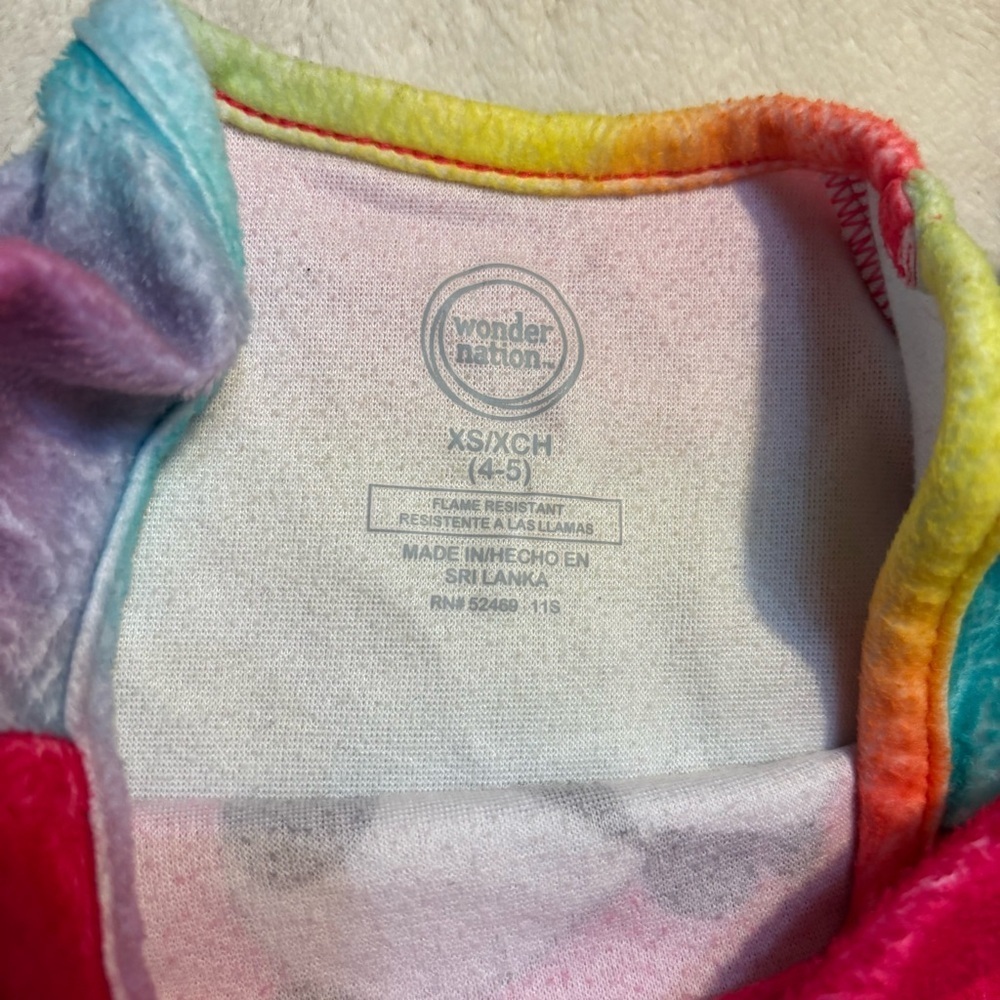 Bundle of Kids Pajamas Size 4 Wonder Nation Pink Nightgown Zagtoon Red Black Set - Picture 9 of 9